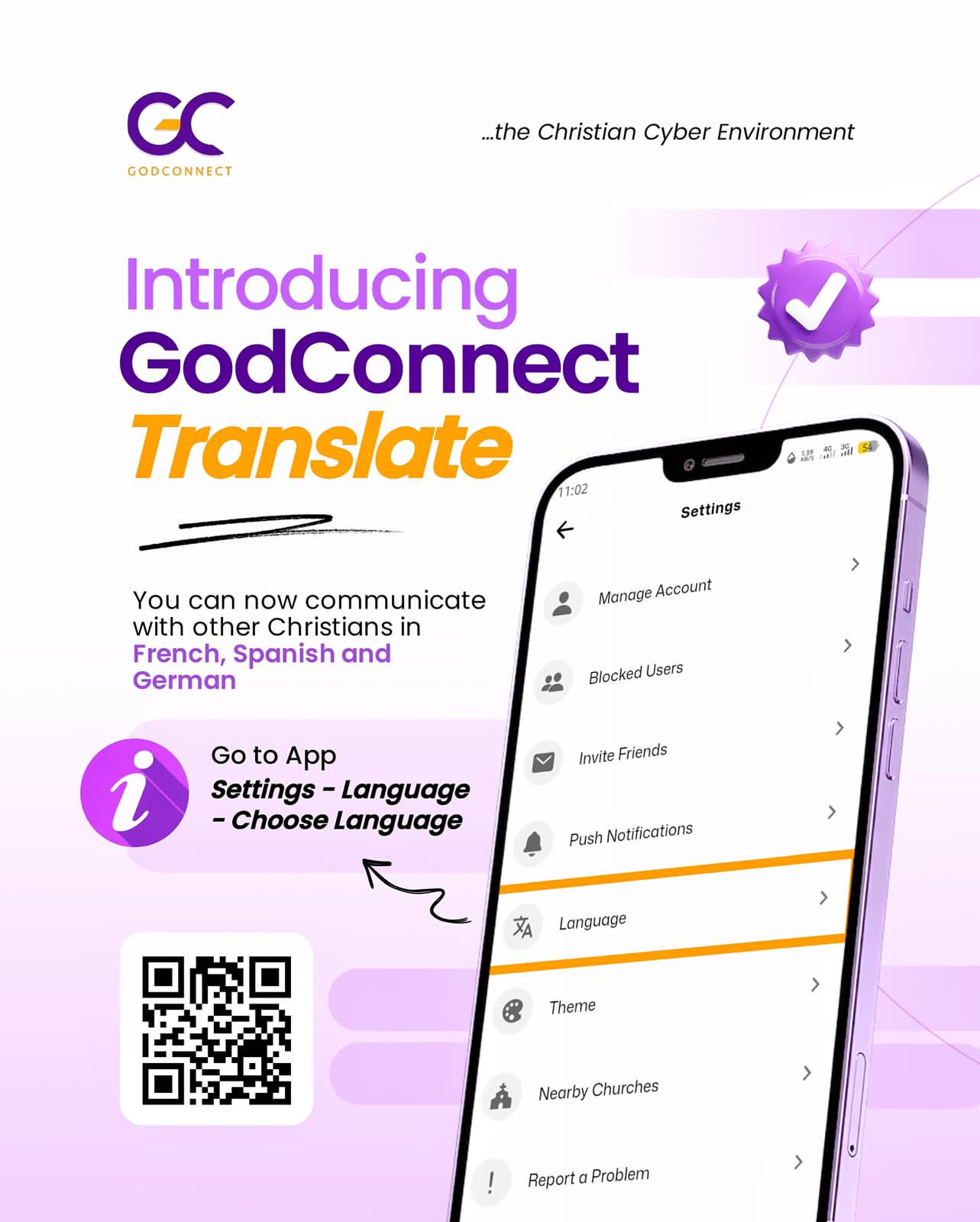 GodConnect Translate feature launch