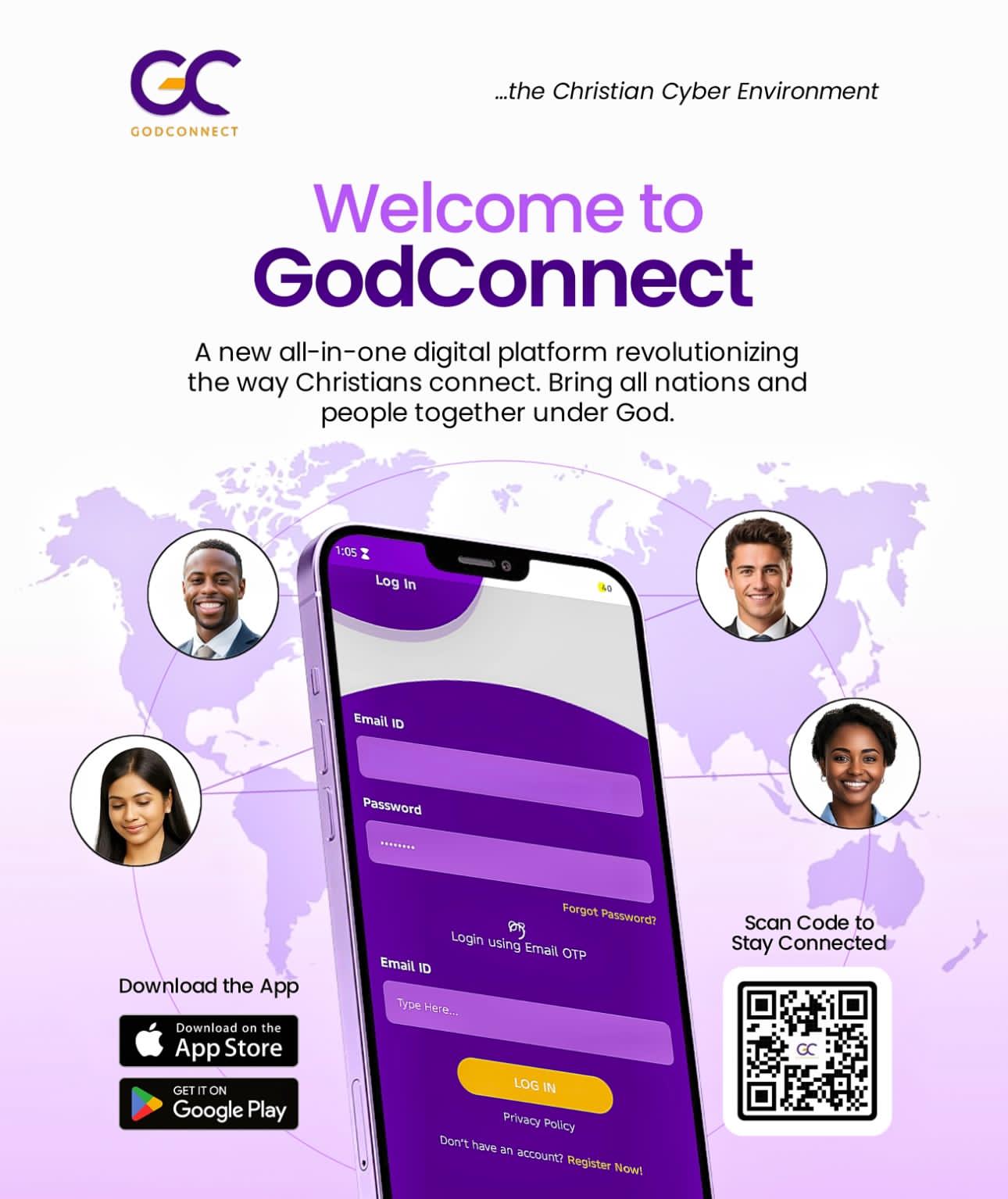 Welcome to GodConnect app graphic
