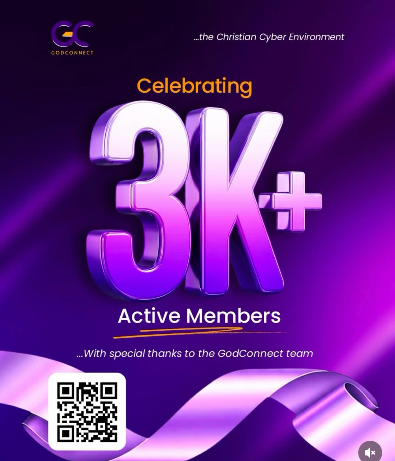 GodConnect 3K+ Active Members milestone