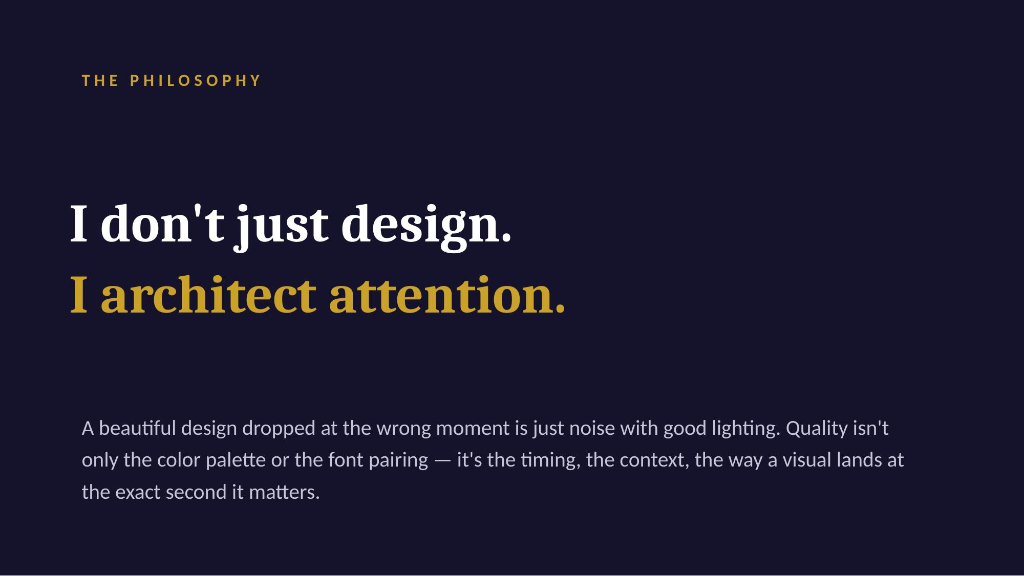 TIM Digital Pitch Deck — Philosophy slide